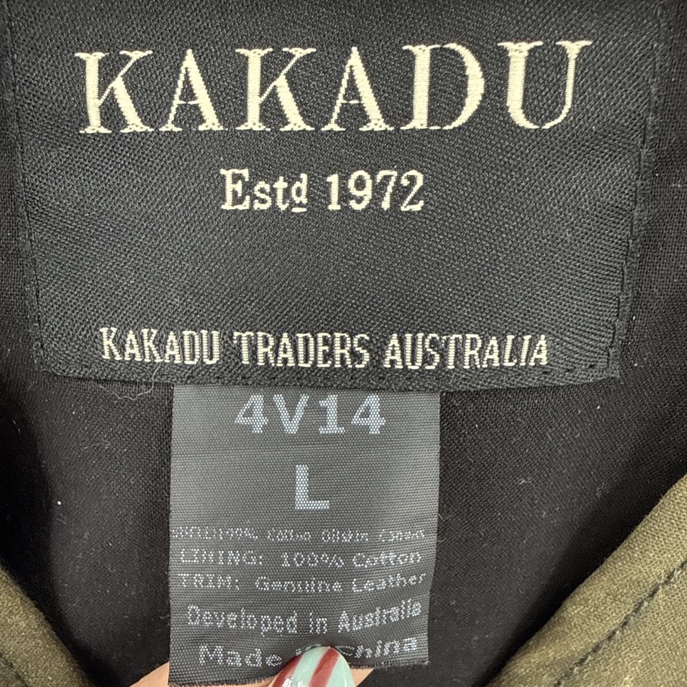 Kakadu Mens Oilskin Wax Tactical Vest Size Large Outdoors Fishing Australia - Picture 9 of 12